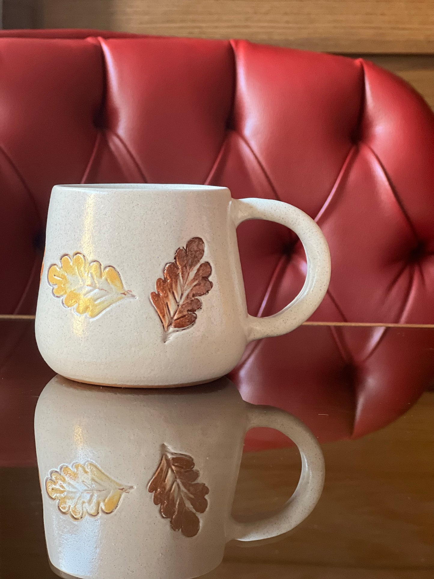 Autumn Leafs Pottery Mug