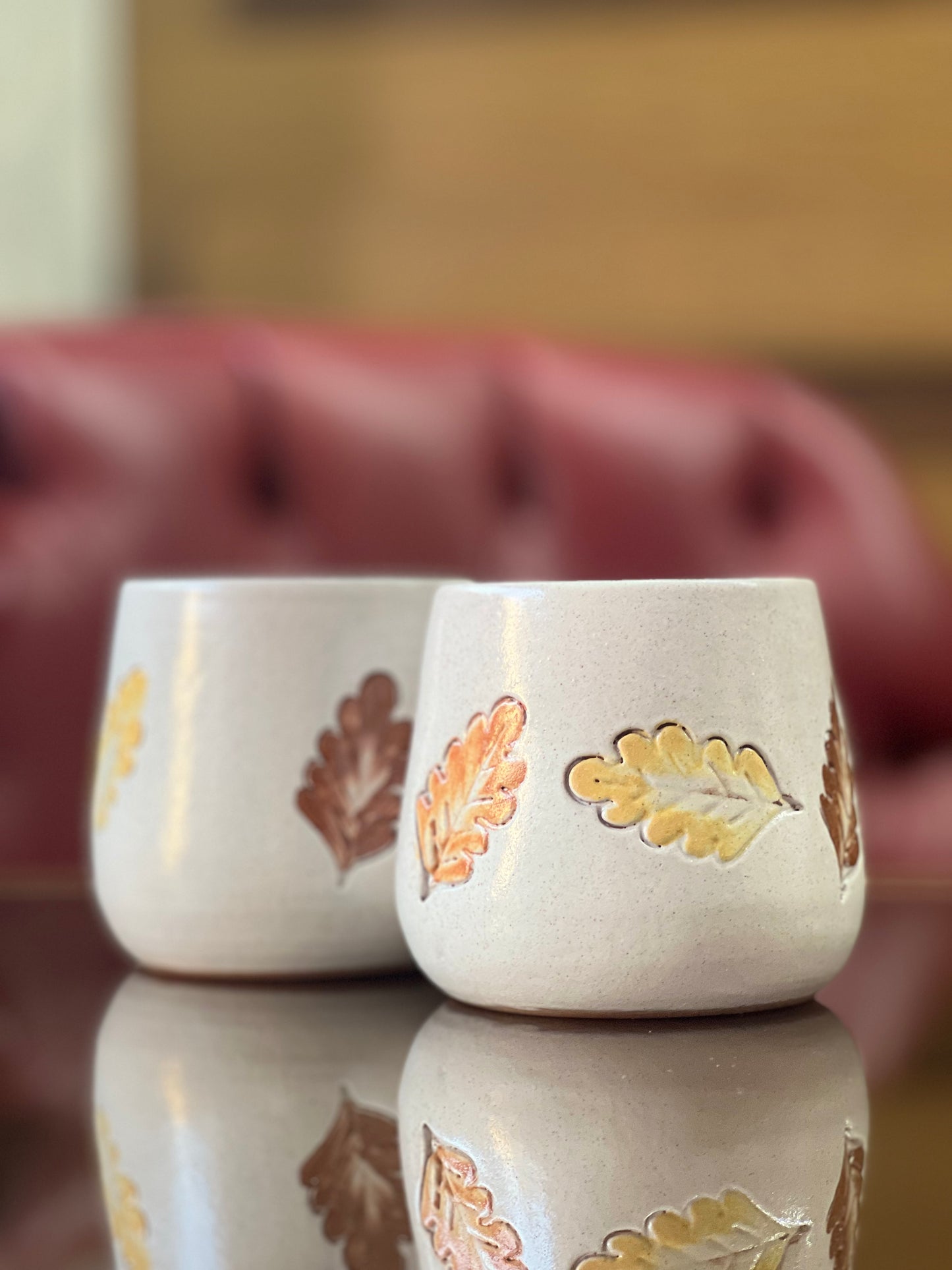 Autumn Leafs Pottery Mug