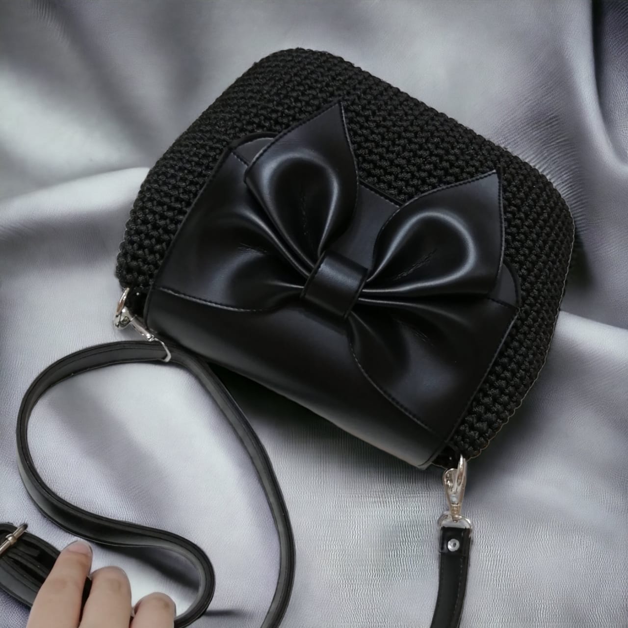 Black Bow Tie Handbag