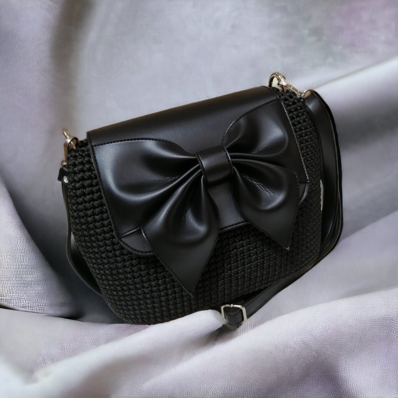 Black Bow Tie Handbag