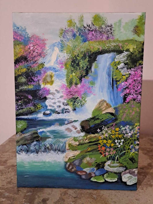 Waterfall Acrylic Painted Art