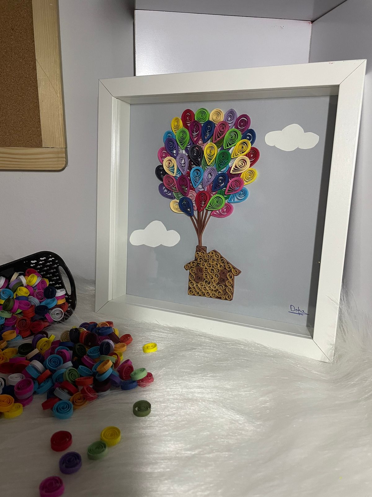 Quilling Paper Frame, Flying House, Up Movie