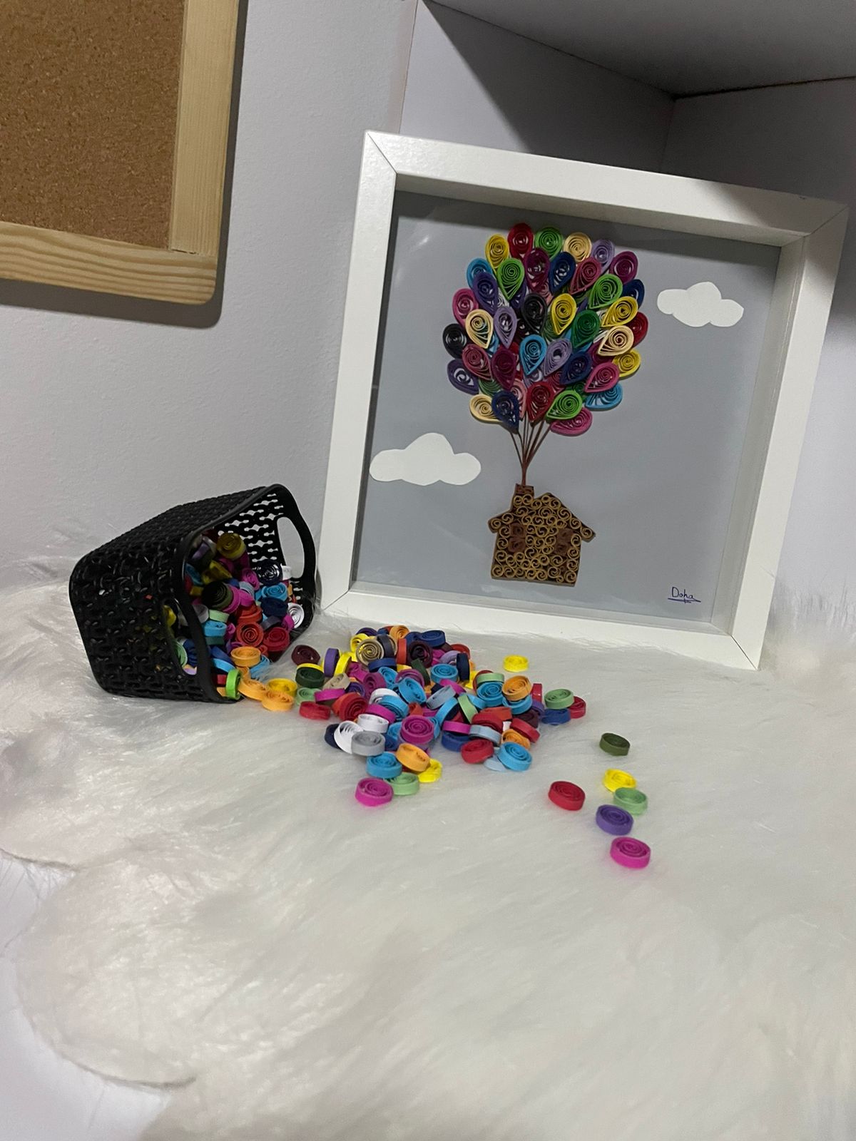 Quilling Paper Frame, Flying House, Up Movie