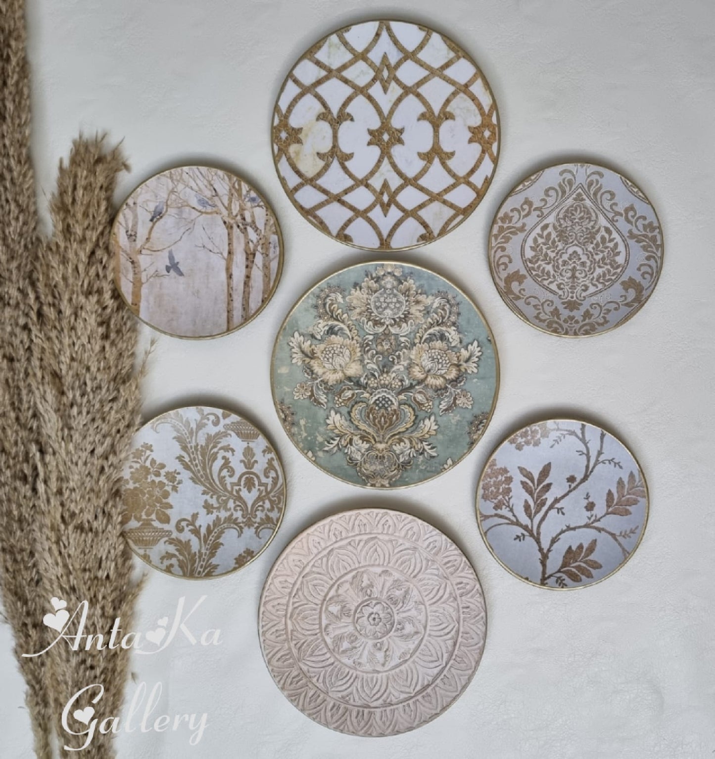 Decoupage Wall Plates Decor