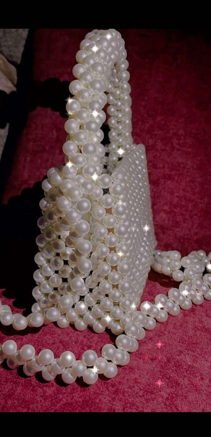 White Pearls Mini Handbag