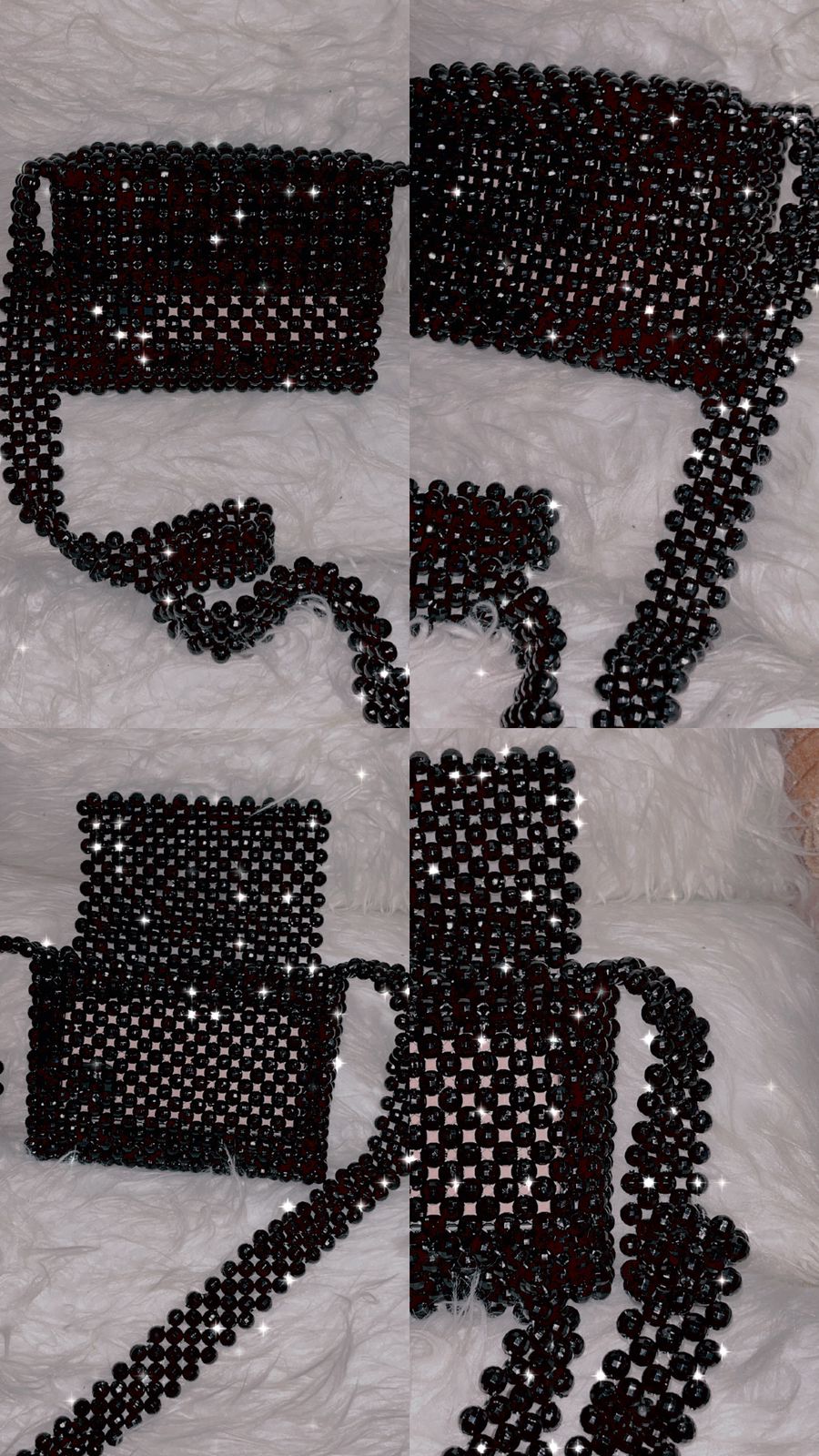 Black Pearls Handbag