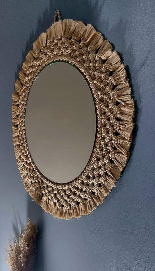 Macrame Circle Mirror