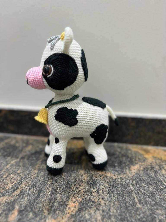 Handcrafted Crochet Cow Toy